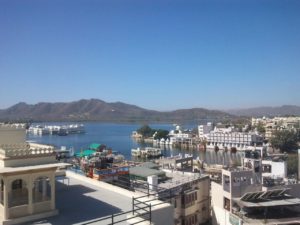 View from roof of Haveli hotel Udaipur