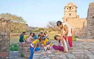 Chittorgarh fort kids