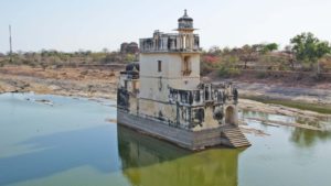 Water body and building
