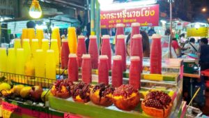 Fresh Juice stall in China Town Bangkok