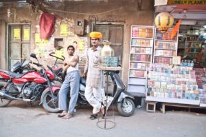 Pushkar market tea seller