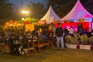 Palate fest at sitting area at night