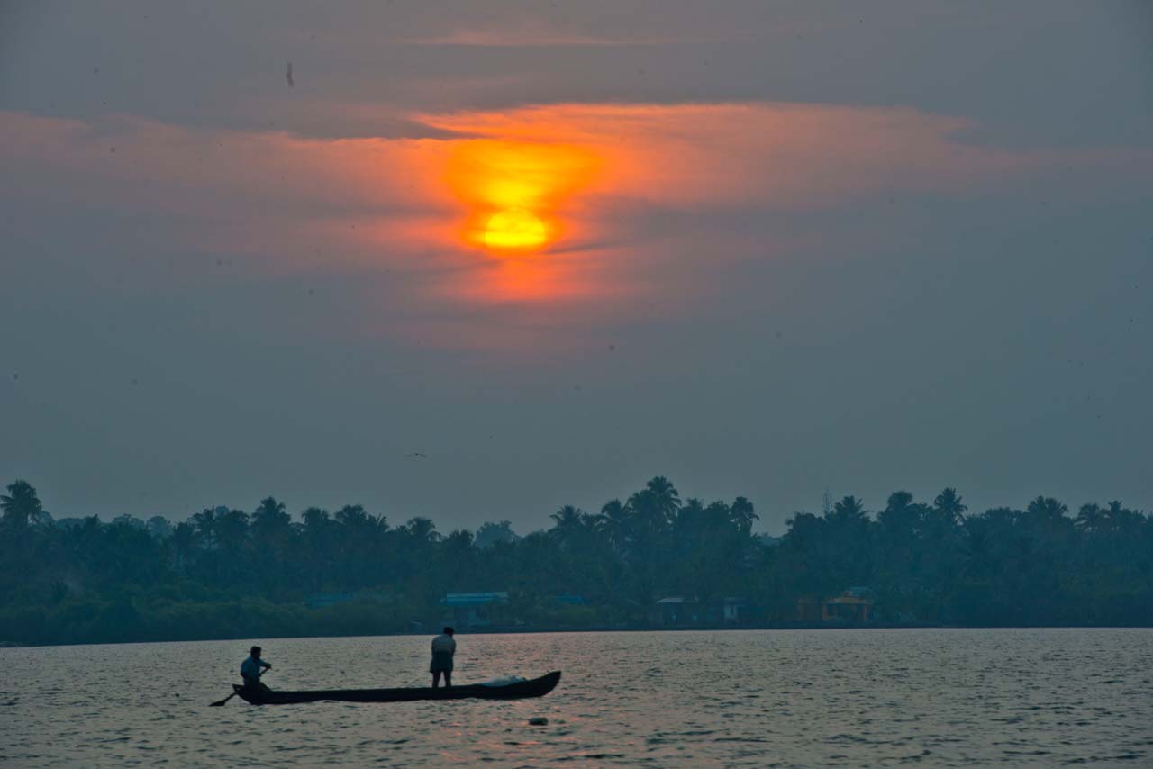Sunset in the Kerala Backwaters