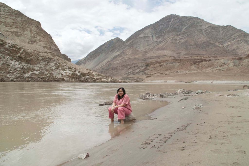 Indus and Zanksar confluence in Ladakh